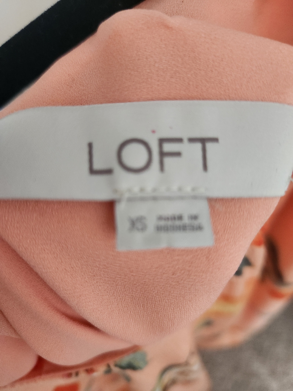 LOFT Peach-Print Off-Shoulder Blouse - Picture 3 of 3